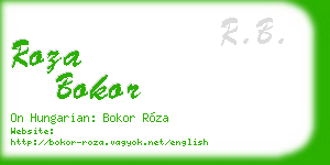 roza bokor business card
